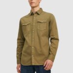 Camicia manica lunga Jack Jones JJESHERIDAN L/S NOOS Verde Scuro - Foto 2