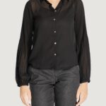 Camicia manica lunga Only ONLSTAR LIFE L/S PLISSE Nero - Foto 5