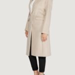 Cappotto Guess NANCY FIT FAUX FUR COLLAR Beige - Foto 3