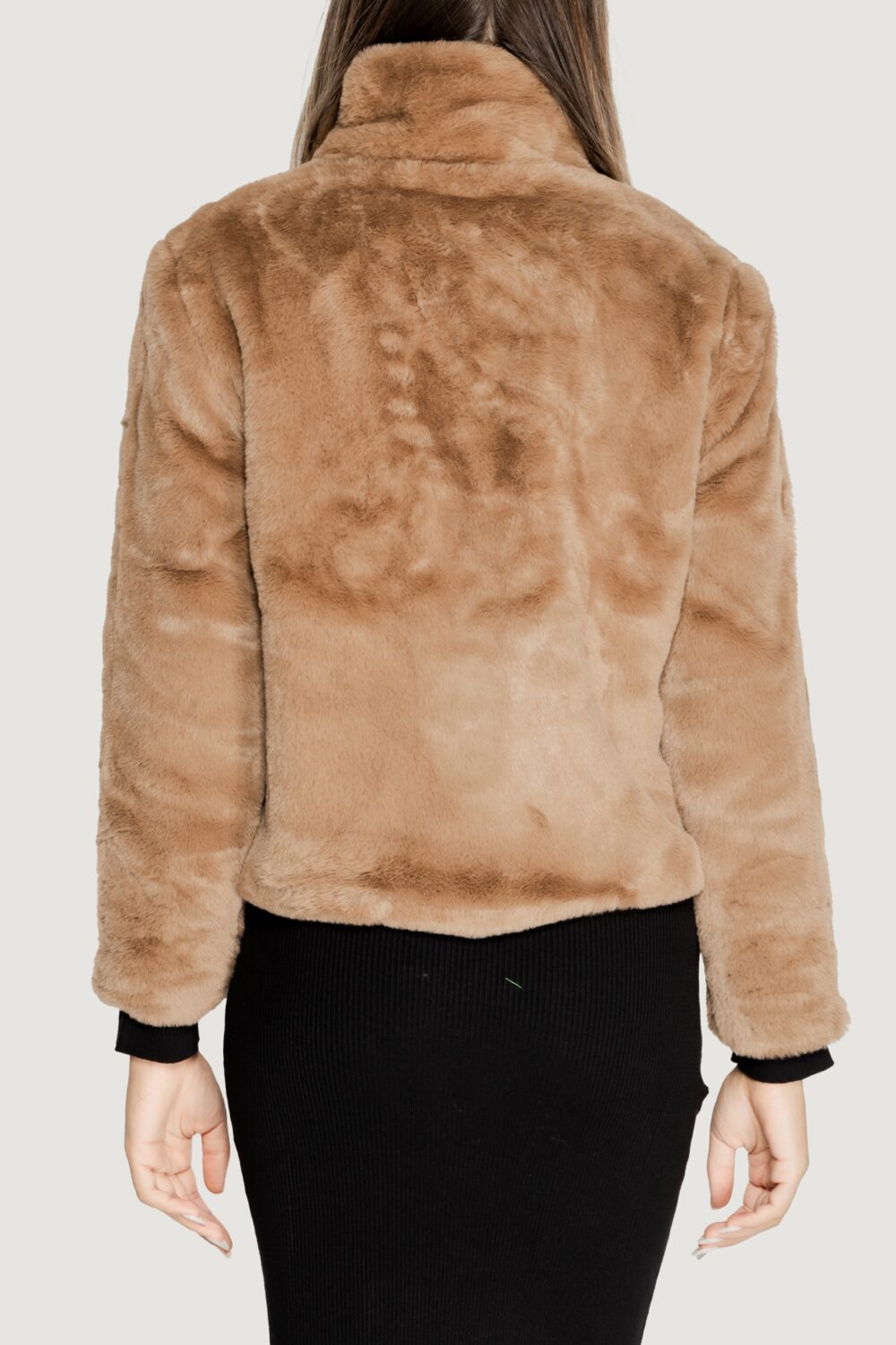 Cappotto Jacqueline de Yong Jdyesther Faux Fur Otw Qiq Marrone - Foto 3