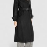 Cappotto Only ONLNANCY LIFE X-LONG TRENCH COAT OTW Nero - Foto 5