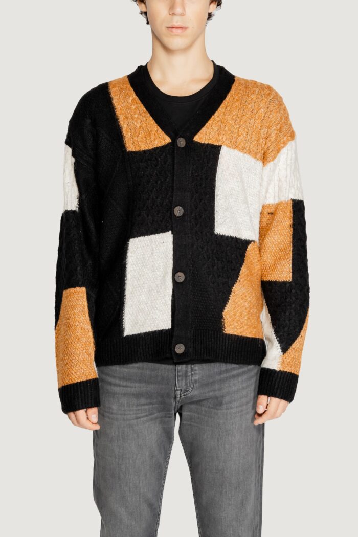 Cardigan Jack Jones JPRBLUMARKUS KNIT MIX CABLE Nero