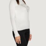 Dolcevita Guess PIPER TRIANGLE LOGO TN LS Bianco - Foto 4