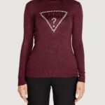 Dolcevita Guess PIPER TRIANGLE LOGO TN LS Bordeaux - Foto 5