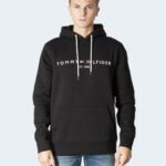 Felpa con cappuccio Tommy Hilfiger CORE TOMMY LOGO HOODY Nero - Foto 1