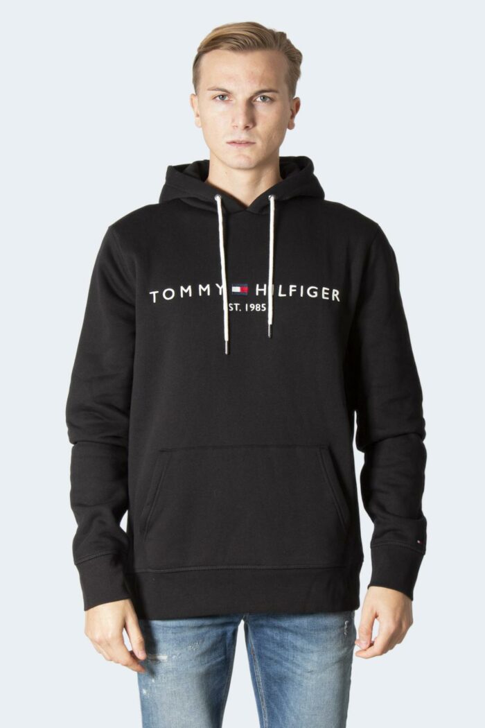 Felpa con cappuccio Tommy Hilfiger CORE TOMMY LOGO HOODY Nero