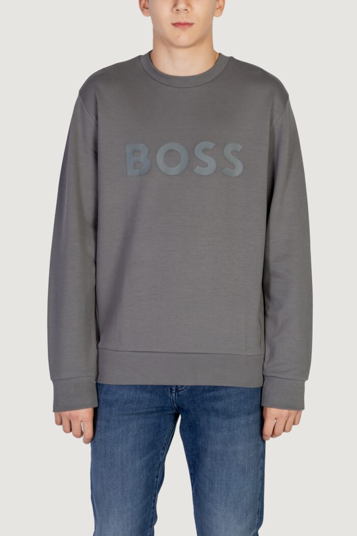 Felpa senza cappuccio Boss Salbo 10256713 01 Grigio