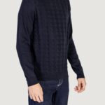 Maglia Antony Morato COTTON WOOL BLEND YARN WITH JACQUARD 3D Blu - Foto 2