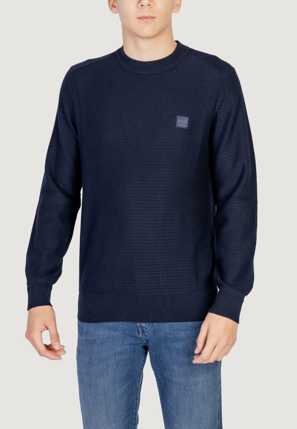 Maglione Boss Anion_S 10265864 01 Blue scuro - Foto 1