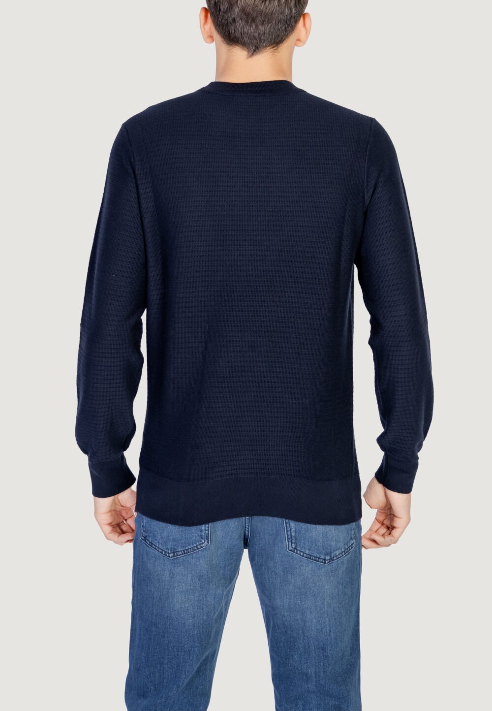 Maglione Boss Anion_S 10265864 01 Blue scuro - Foto 3