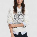 Maglione Desigual JERS_MONTPELLIER_LACROIX Bianco - Foto 1