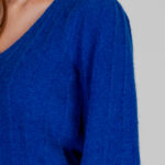 Maglione Guess LS VN MADELINE TEXTURE Azzurro - Foto 5