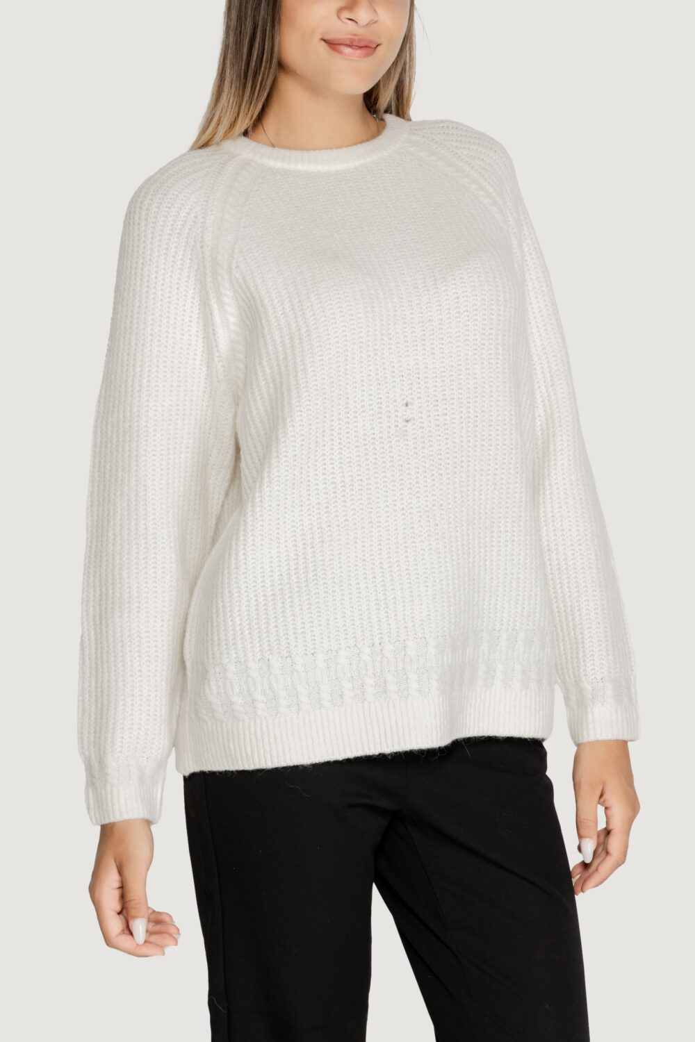 Maglione Guess LS CN CABLE MARGOT Bianco - Foto 3