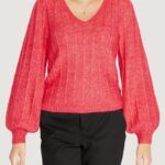 Maglione Guess LS VN MADELINE TEXTURE Magenta - Foto 2