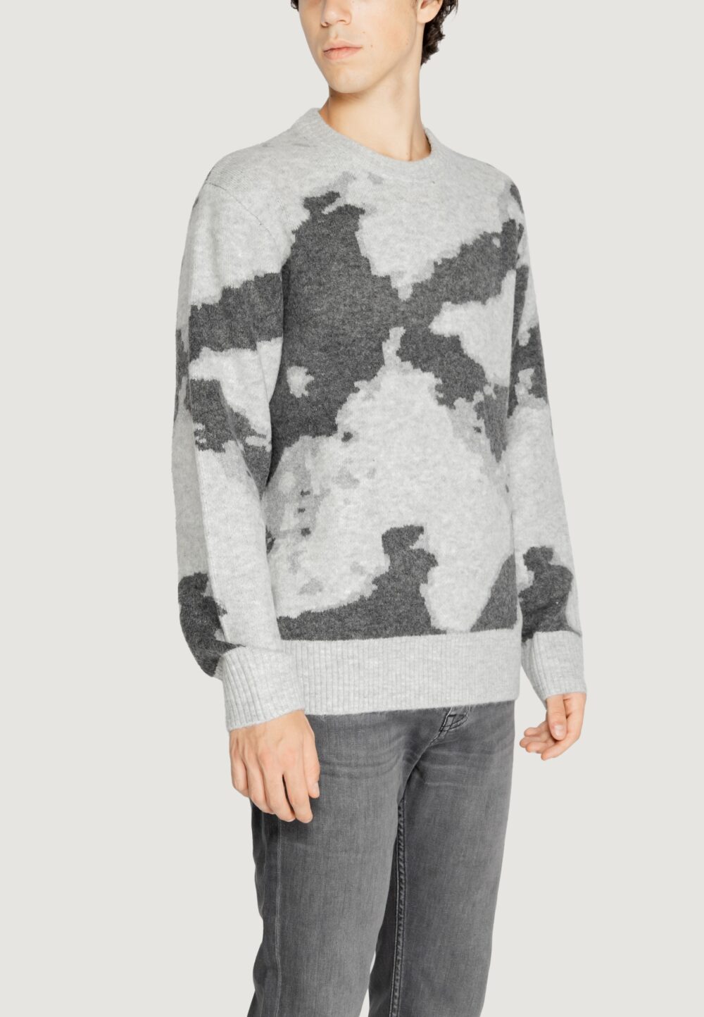 Maglione Jack Jones JCOTRAVIS Grigio Chiaro - Foto 1