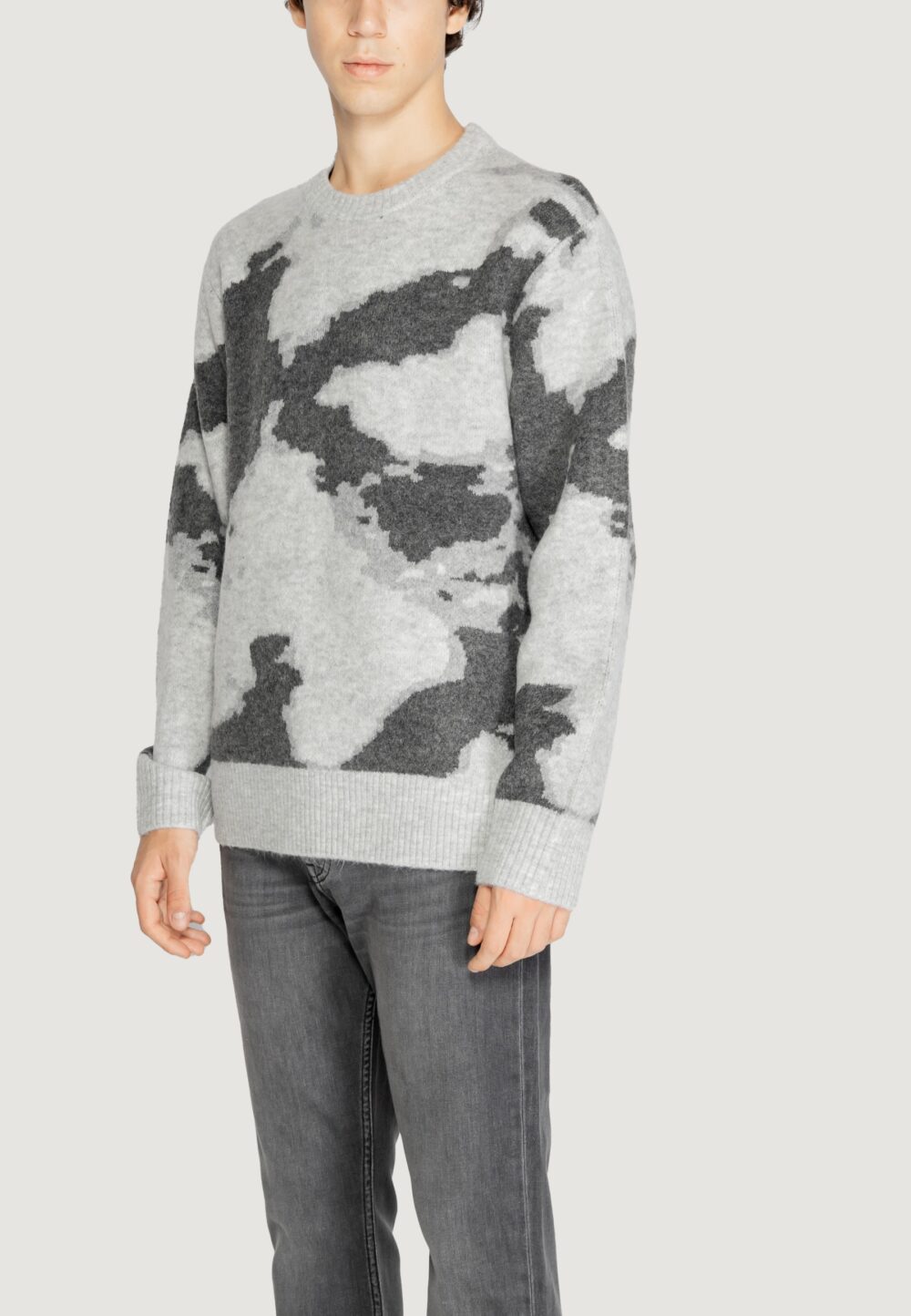 Maglione Jack Jones JCOTRAVIS Grigio Chiaro - Foto 2