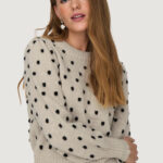 Maglione Jacqueline de Yong JDYSIGRID LIFE L/S ONECK PUFFDOT PUL KNT Beige chiaro - Foto 1