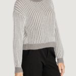 Maglione Jacqueline de Yong Jdyally Life L/S Hn Struc Knt Grigio - Foto 3