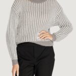 Maglione Jacqueline de Yong Jdyally Life L/S Hn Struc Knt Grigio - Foto 5