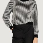 Maglione Jacqueline de Yong Jdyally Life L/S Hn Struc Knt Nero - Foto 3