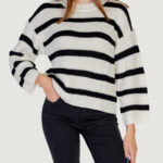 Maglione Only JDYJUSTY L/S STRIPE PULLOVER KNT NOOS Panna - Foto 1