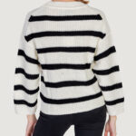 Maglione Only JDYJUSTY L/S STRIPE PULLOVER KNT NOOS Panna - Foto 2