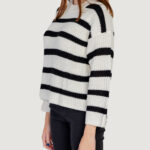 Maglione Only JDYJUSTY L/S STRIPE PULLOVER KNT NOOS Panna - Foto 3