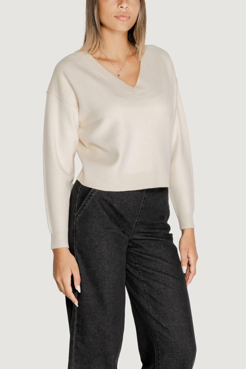 Maglione Vero Moda VMGOLD LINK LS V Latte - Foto 2