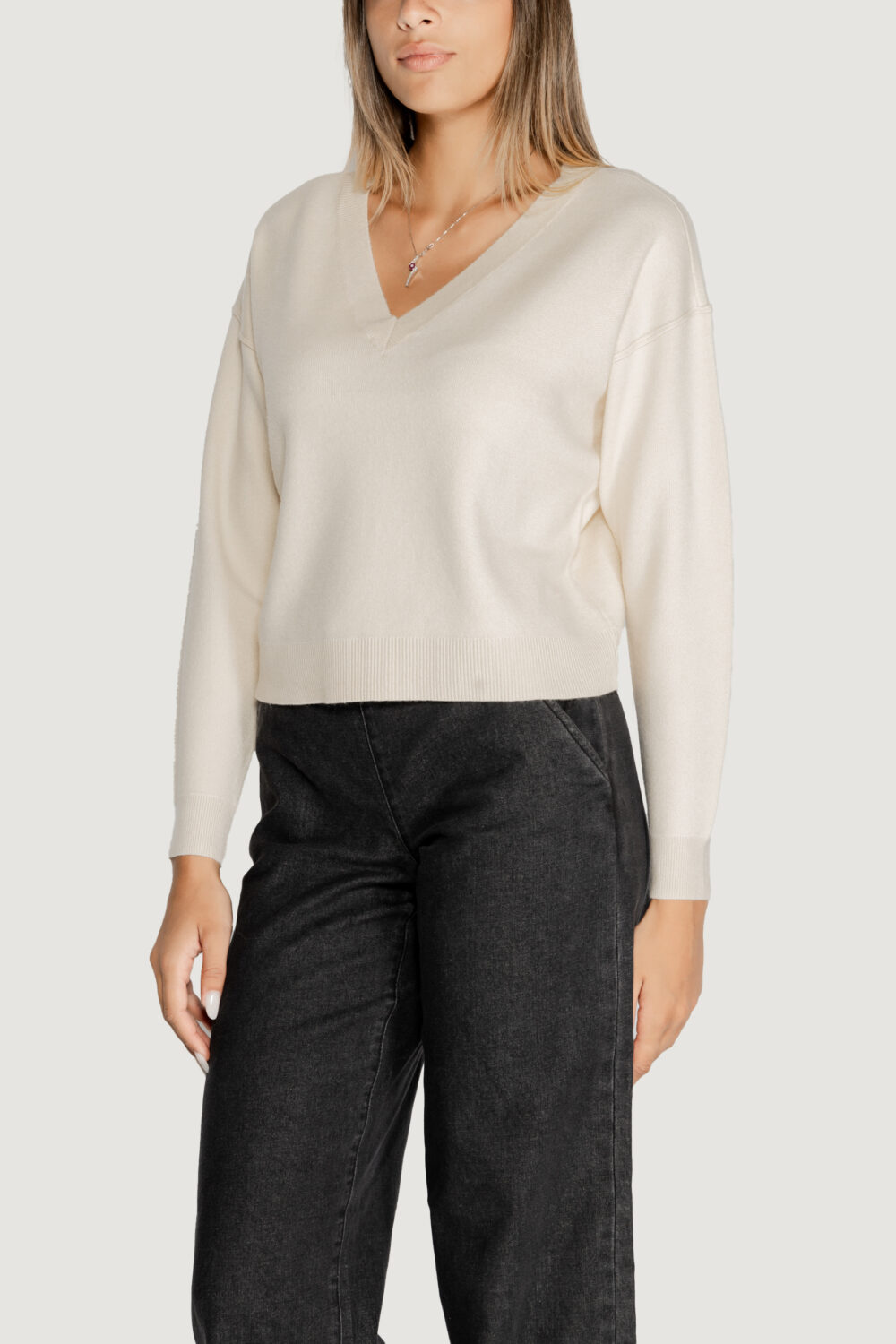 Maglione Vero Moda VMGOLD LINK LS V Latte - Foto 5