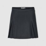 Minigonna Only ONLMARION HW PLEAT MEL SKIRT TLR Grigio Scuro - Foto 2