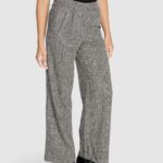 Pantaloni a palazzo Vila Clothes VIEVIE HW WIDE LEG TAILORED Nero - Foto 4