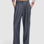 Pantaloni cropped Desigual PANT_RIN Grigio Chiaro - Foto 1