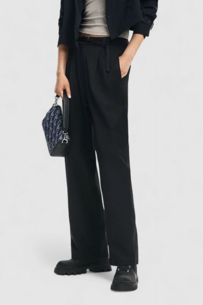 Pantaloni cropped Desigual PANT_RIN Nero