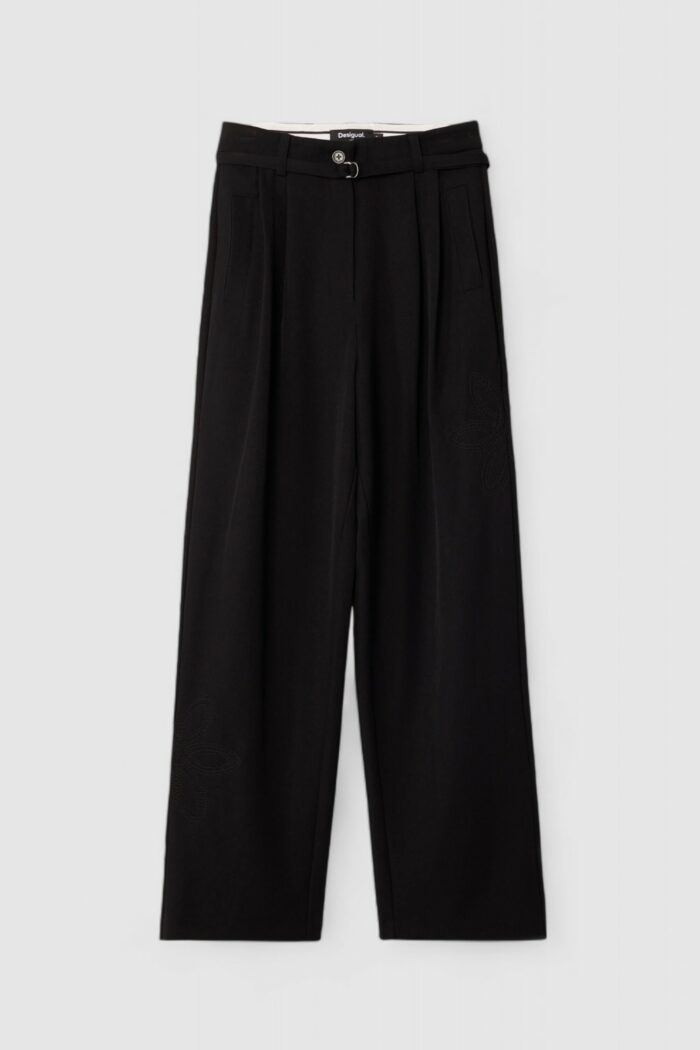 Pantaloni cropped Desigual PANT_RIN Nero