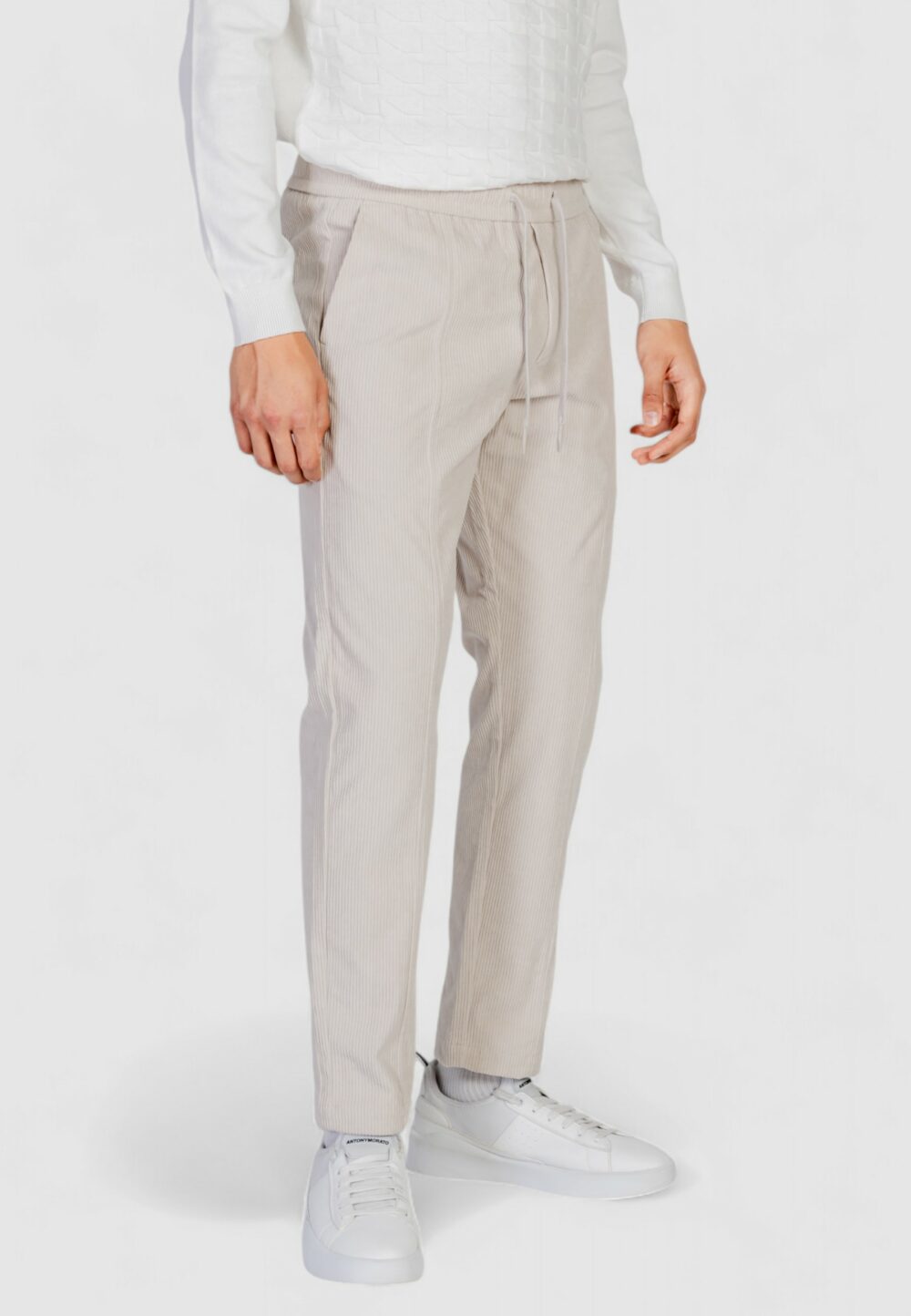 Pantaloni Antony Morato KNIT CORDUROY Beige chiaro - Foto 4