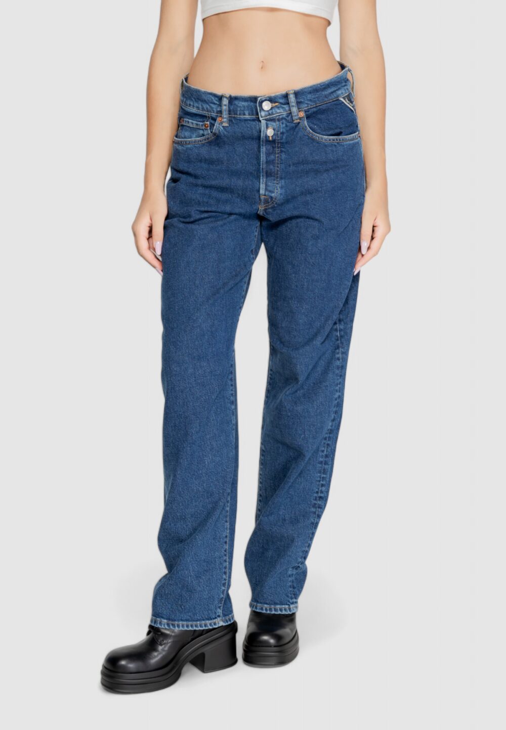 Pantaloni regular Replay 13 OZ Blue Denim Scuro - Foto 1