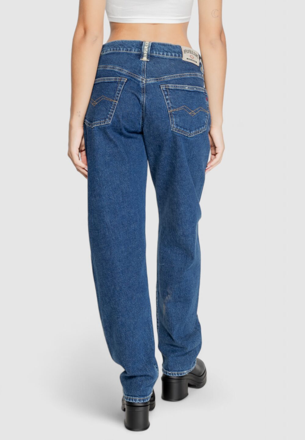 Pantaloni regular Replay 13 OZ Blue Denim Scuro - Foto 4