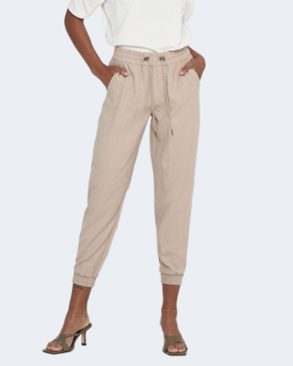 Pantaloni regular Only KELDA-EMERY MW PULL-UP PANTS PNT NOOS Beige - Foto 1