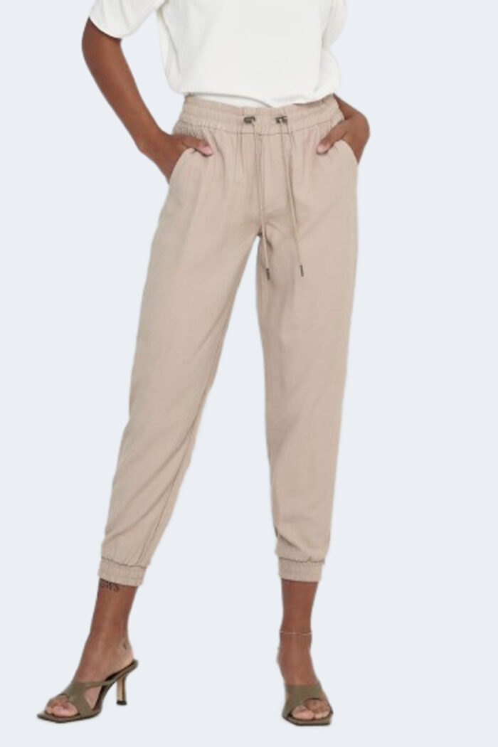 Pantaloni regular Only KELDA-EMERY MW PULL-UP PANTS PNT NOOS Beige