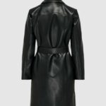 Parka Jacqueline de Yong Jdyetta Long Faux Leather Biker Nero - Foto 2