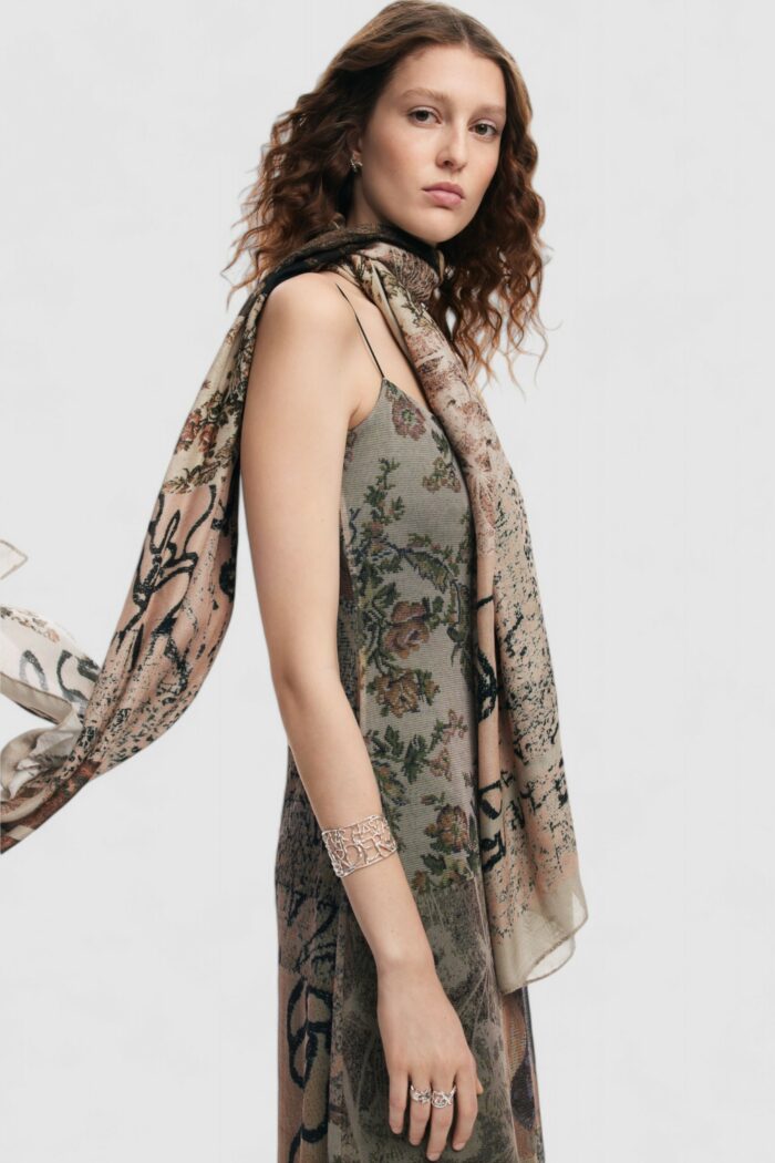 Pashmina Desigual FOU_TAPESTRY RECTAN Beige