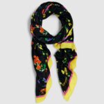 Pashmina Desigual FOU_MIXED FLOWERS RECTANG Nero - Foto 2