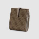 Portacarte Guess LAUREL SLG TAB CARD CASE Marrone - Foto 3