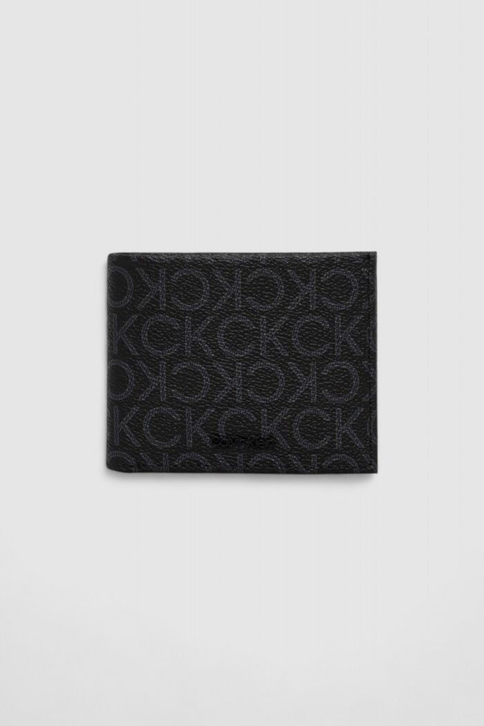 Portafoglio senza portamonete Calvin Klein CK MUST MONO BIFOLD 6CC W/BILL Nero