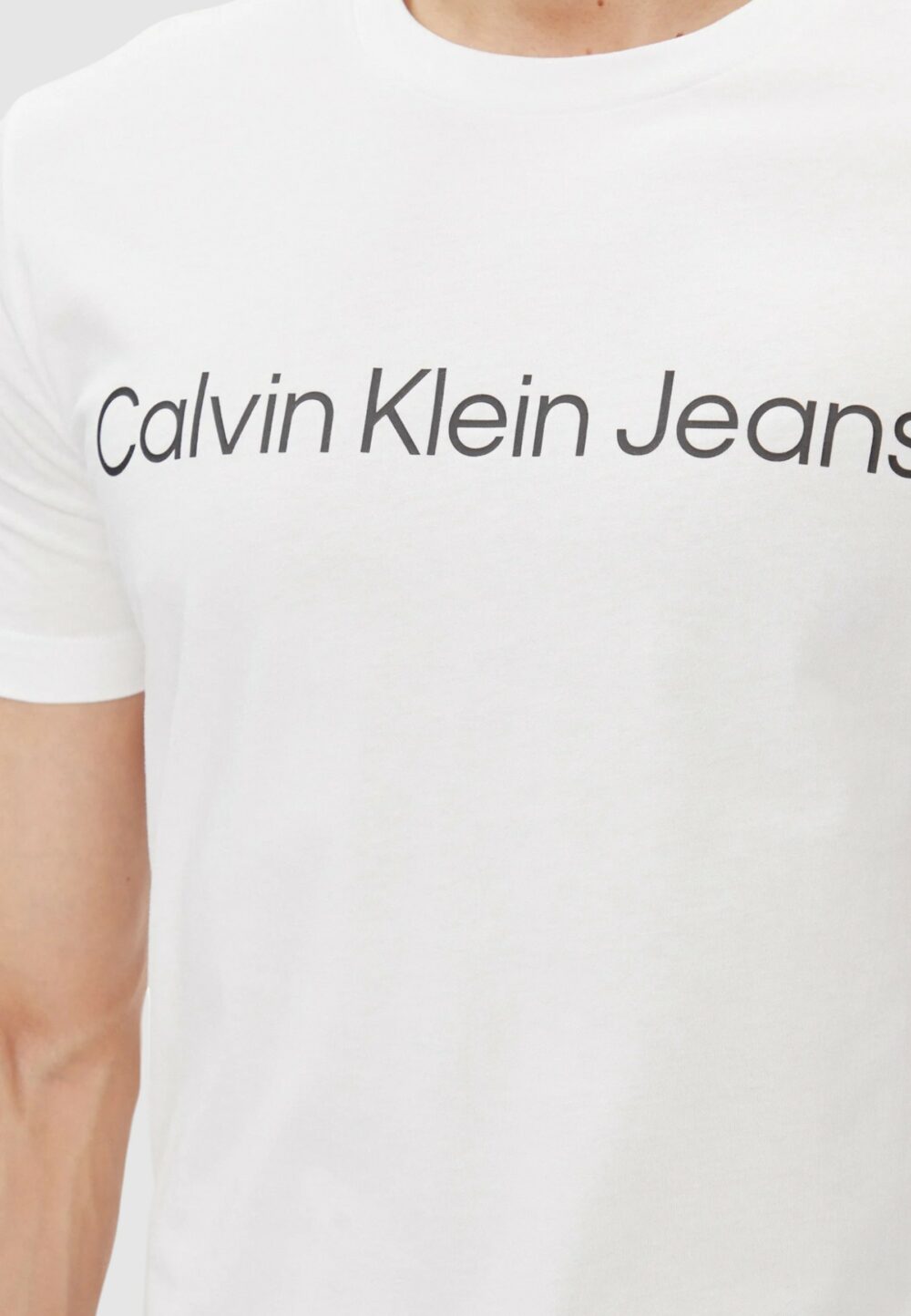 T-shirt Calvin Klein Jeans CORE INSTITUTIONAL Bianco - Foto 4