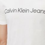 T-shirt Calvin Klein Jeans CORE INSTITUTIONAL Bianco - Foto 4