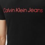 T-shirt Calvin Klein Jeans CORE INSTITUTIONAL Black-Red - Foto 4