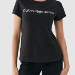 T-shirt Calvin Klein Jeans CORE INSTIT LOGO SL Nero - Foto 1