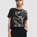 T-shirt Desigual TS_MICKEYDRAWING Antracite - Foto 2