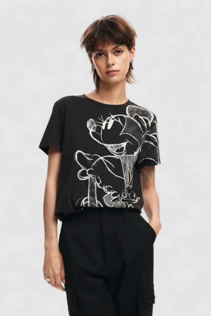 T-shirt Desigual TS_MICKEYDRAWING Antracite